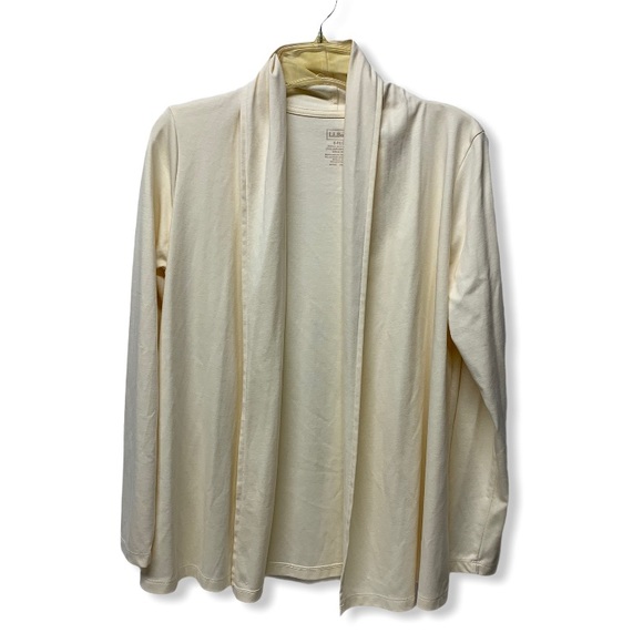 L.L. Bean Sweaters - LL Bean off white cream open front cardigan small